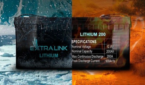Akumulator LiFePO4 200AH 12.8V BMS EX.30479 Extralink
