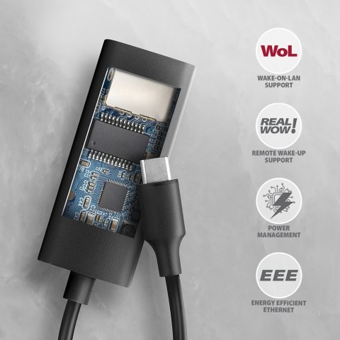ADE-ARC Karta sieciowa Gigabit Ethernet adapter, USB-C 3.2 Gen 1, instalacja automatyczna AXAGON