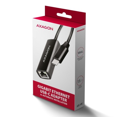 ADE-ARC Karta sieciowa Gigabit Ethernet adapter, USB-C 3.2 Gen 1, instalacja automatyczna AXAGON