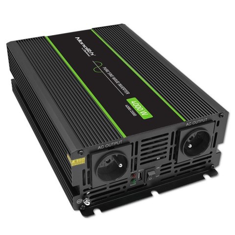 Przetwornica napięcia Monolith | 2000W | 4000W | 24V na 230V | Czysty Sinus Qoltec