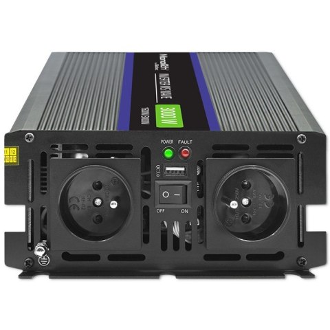 Przetwornica napięcia Monolith 3000 MS Wave | 12V na 230V | 1500/3000W | USB Qoltec