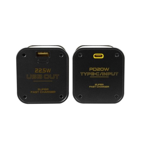 Power bank 20000 mAh Super Fast Charging z wbudowanym kablem USB-C PD 20W & Lightning + USB-A QC3.0 22.5W WEKOME