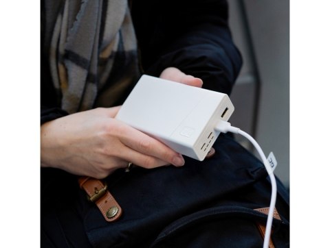 Powerbank PowerPlay 20S Biały 20000mAh 22,5W 3x USB-C 1x USB-A Green Cell