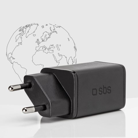 Ładowarka sieciowa Power Delivery GaN USB-C 45W - czarna SBS