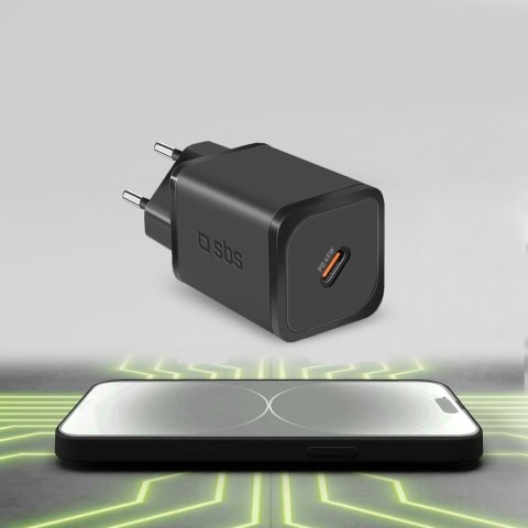 Ładowarka sieciowa Power Delivery GaN USB-C 45W - czarna SBS