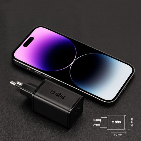 Ładowarka sieciowa Power Delivery GaN USB-C 45W - czarna SBS