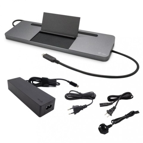 Stacja dokująca USB-C Metal Ergonomic 4K 3x Display Docking Station Power Delivery 85 W + i-tec Universal Charger 100 W I-tec