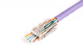 Wtyk RJ45 (8P8C) przelotowy, kat.6, nieekranowany, AWG 26-24, opakowanie 100 szt. Digitus