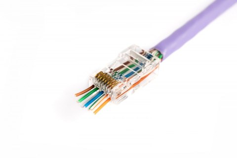 Wtyk RJ45 (8P8C) przelotowy, kat.6, nieekranowany, AWG 26-24, opakowanie 100 szt. Digitus