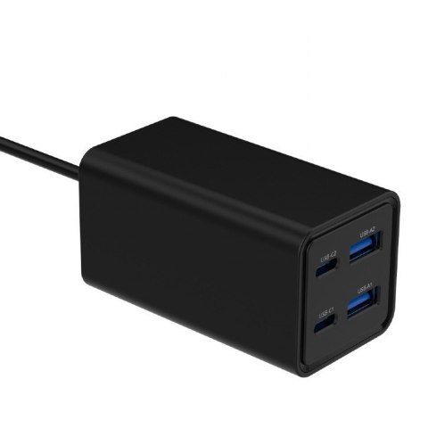 Ładowarka uniwersalna 65W GaN 2xUSB-A 2xUSB-C szybkie ładowanie czarna Gembird