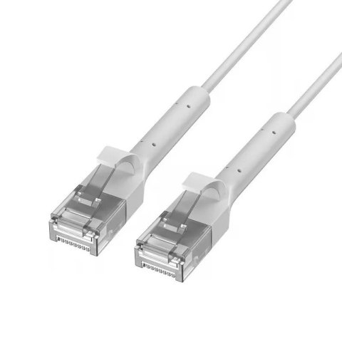 Patchcord kat.6 U/FTP 1Gbps miedź kabel sieciowy skrętka, łamana końcówka 3m biały Extralink