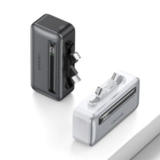 Powerbank 4500mAh 20W USB-C/Lightning Fast Charge srebrny USAMS