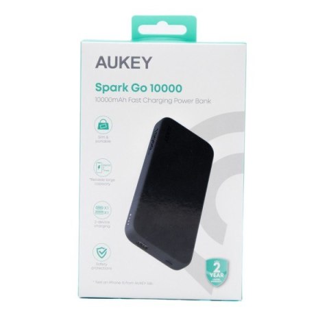PB-Y46 Power Bank 10000 mAh 15W 2xUSB LED kabel USB-C AUKEY