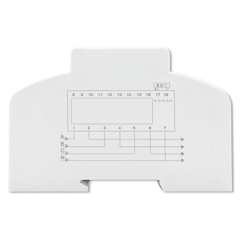 Trójfazowy dwukierunkowy elektroniczny licznik | miernik zużycia energii na szynę DIN | 400V | 100A | LCD | 4P Qoltec