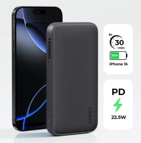 PB-Y46P PowerBank 10000mAh 20W 2xUSB kabel USB-C AUKEY
