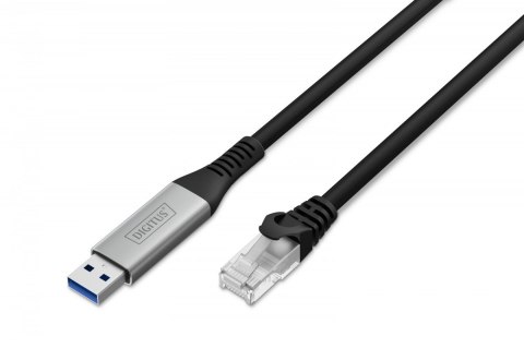 Kabel adapter USB-A - RJ45 Kat. 6A S/FTP, 1 Gbit/s, USB 3.2 Gen1, LSZH, 3m Digitus