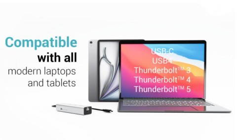 HUB USB-C Charging Metal 5 port with USB-C video 8K + Power Delivery 85W I-tec