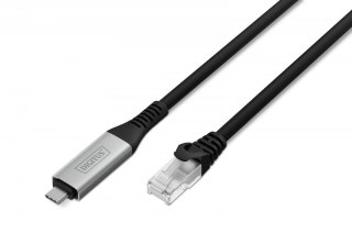 Kabel adapter USB-C - RJ45 Kat. 6A S/FTP, 1 Gbit/s, USB 3.2 Gen1, LSZH, 5m Digitus