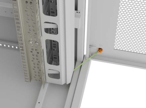 Szafa instalacyjna rack stojąca 19 cali 47U 800x1000 szara drzwi perforowane LCD (flat pack) V2 Lanberg