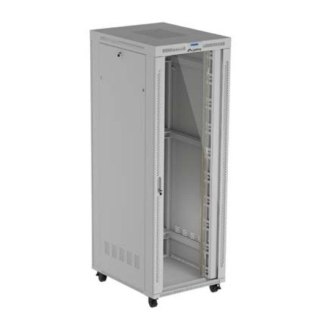 Szafa instalacyjna rack stojąca 47U 800x1000 szara drzwi przeszkolne LCD ( flat pack) V2 Lanberg