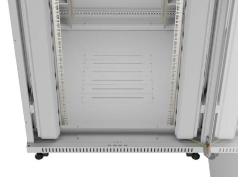 Szafa instalacyjna rack stojąca 47U 800x1000 szara drzwi przeszkolne LCD ( flat pack) V2 Lanberg