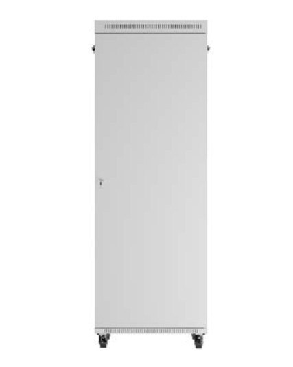 Szafa instalacyjna rack stojąca 47U 800x1000 szara drzwi przeszkolne LCD ( flat pack) V2 Lanberg