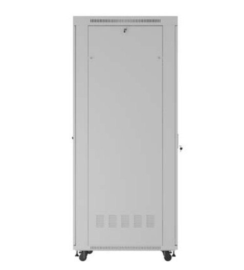 Szafa instalacyjna rack stojąca 47U 800x1000 szara drzwi przeszkolne LCD ( flat pack) V2 Lanberg