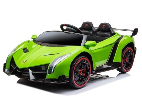 Auto na akumulator Lamborghini Veneno Pilot Światła LED MP3 Zielony