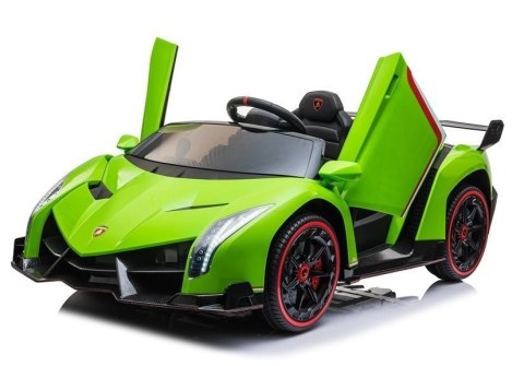 Auto na akumulator Lamborghini Veneno Pilot Światła LED MP3 Zielony