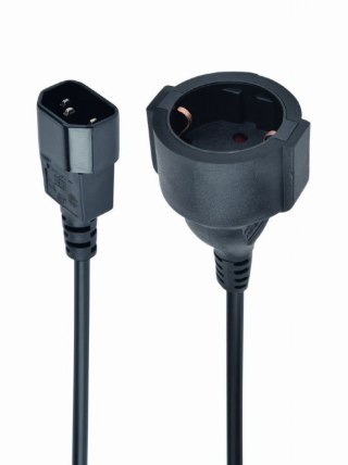 Adapter zasilania IEC320 C14->SCHUKO(F) 15 cm Gembird