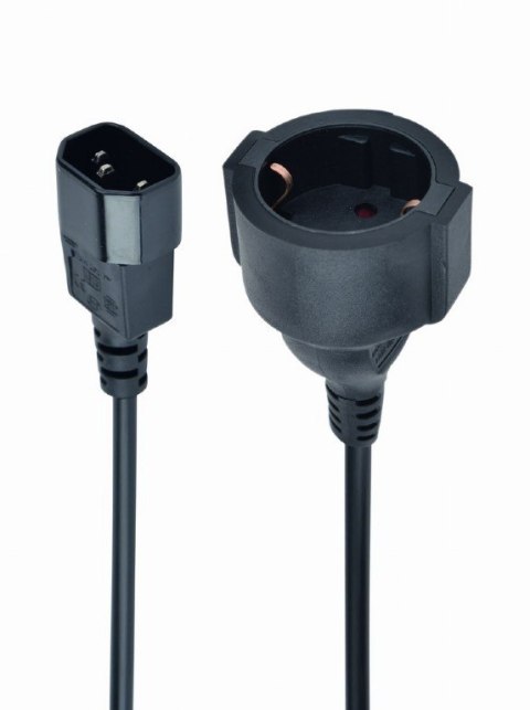 Adapter zasilania IEC320 C14->SCHUKO(F) 15 cm Gembird