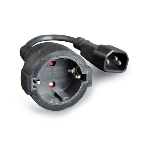 Adapter zasilania IEC320 C14->SCHUKO(F) 15 cm Gembird