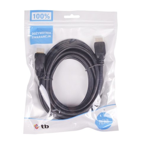 Kabel HDMI 1.4 pozłacany 5m. TB