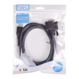 Kabel HDMI - DVI 1.8m DVI 24+1, pozłacany TB