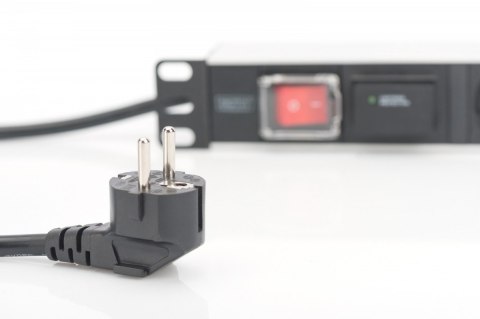 Listwa zasilająca PDU 19 cali RACK 7xSchuko, 2m 1xSchuko, 16A, wł./wył., zab.przepięciowe, aluminiowa Digitus