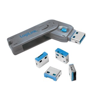 Blokada portów USB 4szt. z kluczem LogiLink