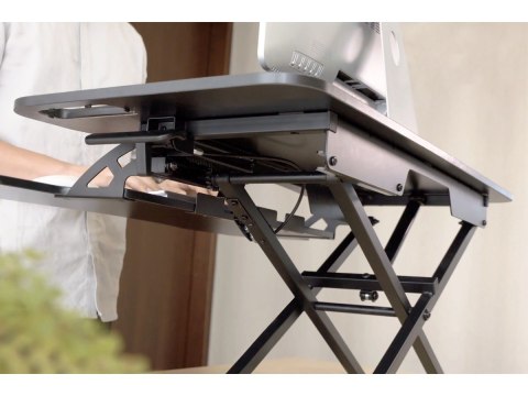 Ergonomiczna nakładka na biurko, powierzchnia robocza: 950x615x106-460mm, regulowana, czarna Digitus