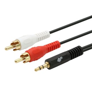 Kabel 3,5mm Mini Jack - 2x RCA M/M (chinch) 2,5m TB