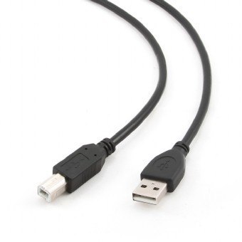 Kabel USB 2.0 AM-BM 1m/czarny Gembird