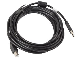 Kabel USB 2.0 AM-BM 5M Ferryt czarny Lanberg