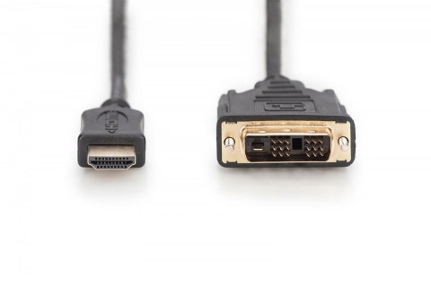 Kabel adapter HDMI Standard 1080p 60Hz FHD Typ HDMI A/DVI-D (18+1) M/M czarny 2m Digitus