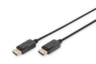 Kabel połączeniowy DisplayPort z zatrzaskami 4K 60Hz UHD Typ DP/DP M/M czarny 1m Digitus