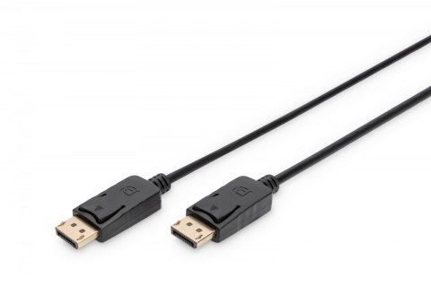 Kabel połączeniowy DisplayPort z zatrzaskami 4K 60Hz UHD Typ DP/DP M/M czarny 1m Digitus