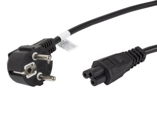 Kabel zasilający Laptop (MIKI) IEC 7/7 - IEC 320 C5 1.8M VDE czarny Lanberg