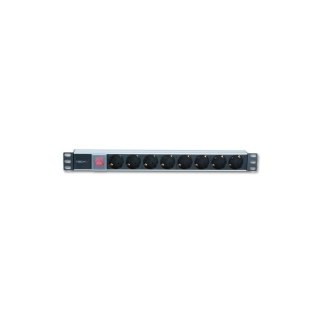 Listwa zasilająca Rack 19 cali 1U 250V/16A, 8xSCHUKO, 3m Techly