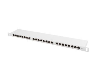 Patch Panel 24 Port 0.5U Kat.6 szary ekranowany Lanberg