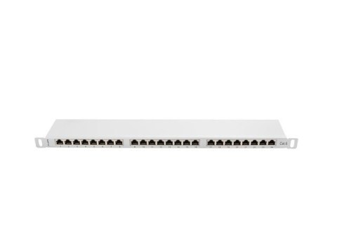 Patch Panel 24 Port 0.5U Kat.6 szary ekranowany Lanberg