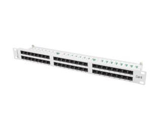 Patch Panel 48 Port 1U Kat.6 szary Lanberg