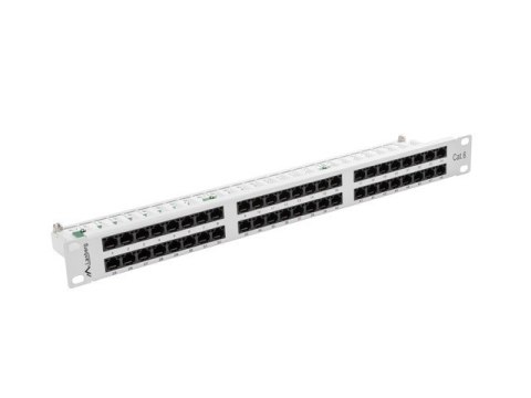 Patch Panel 48 Port 1U Kat.6 szary Lanberg