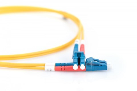 Patchcord FO SM 09/125 OS2 LC-LC duplex 1m Żółty Digitus